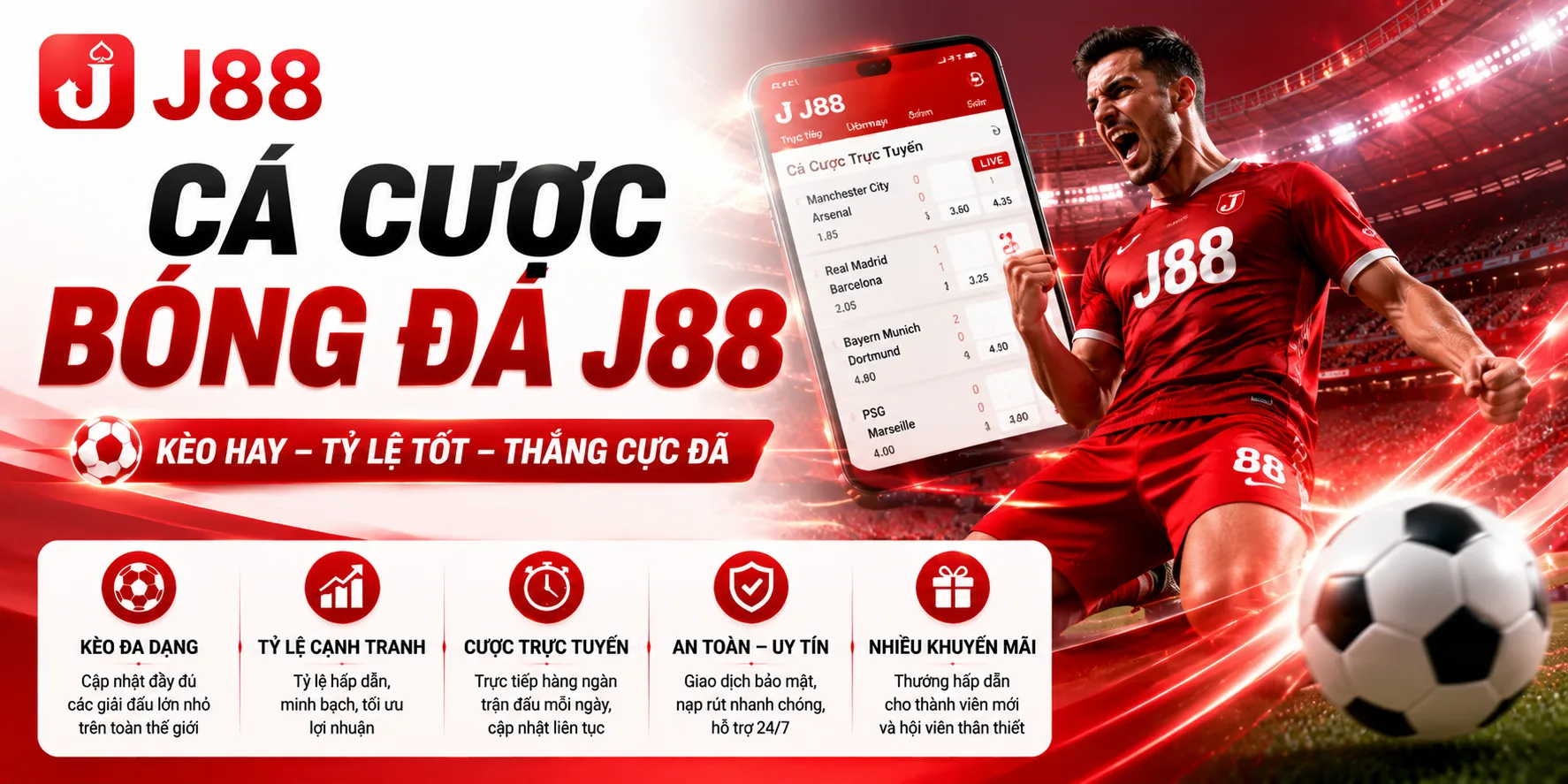 Khám phá sảnh thể thao J88