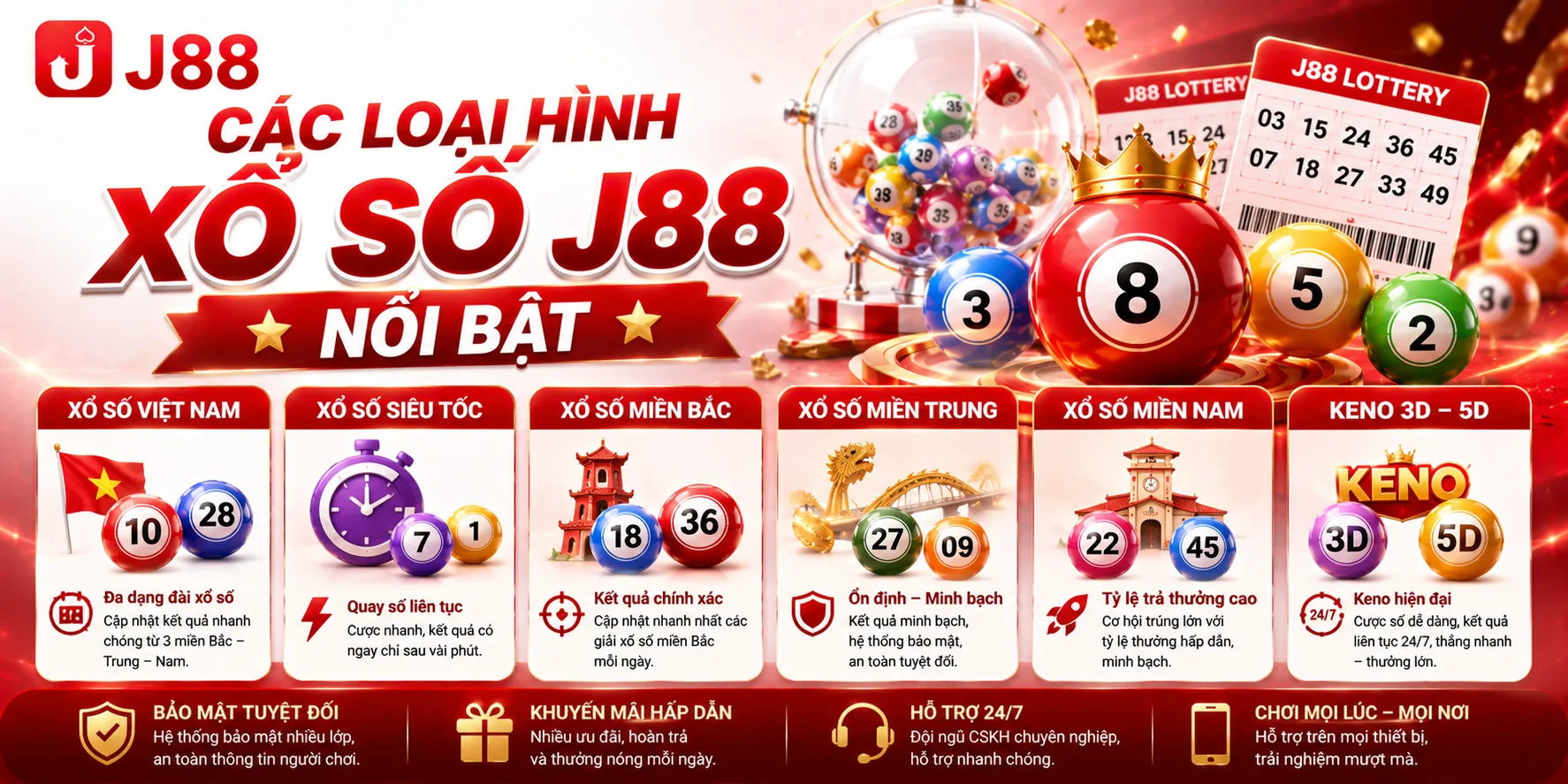 Những loại hình xổ số J88