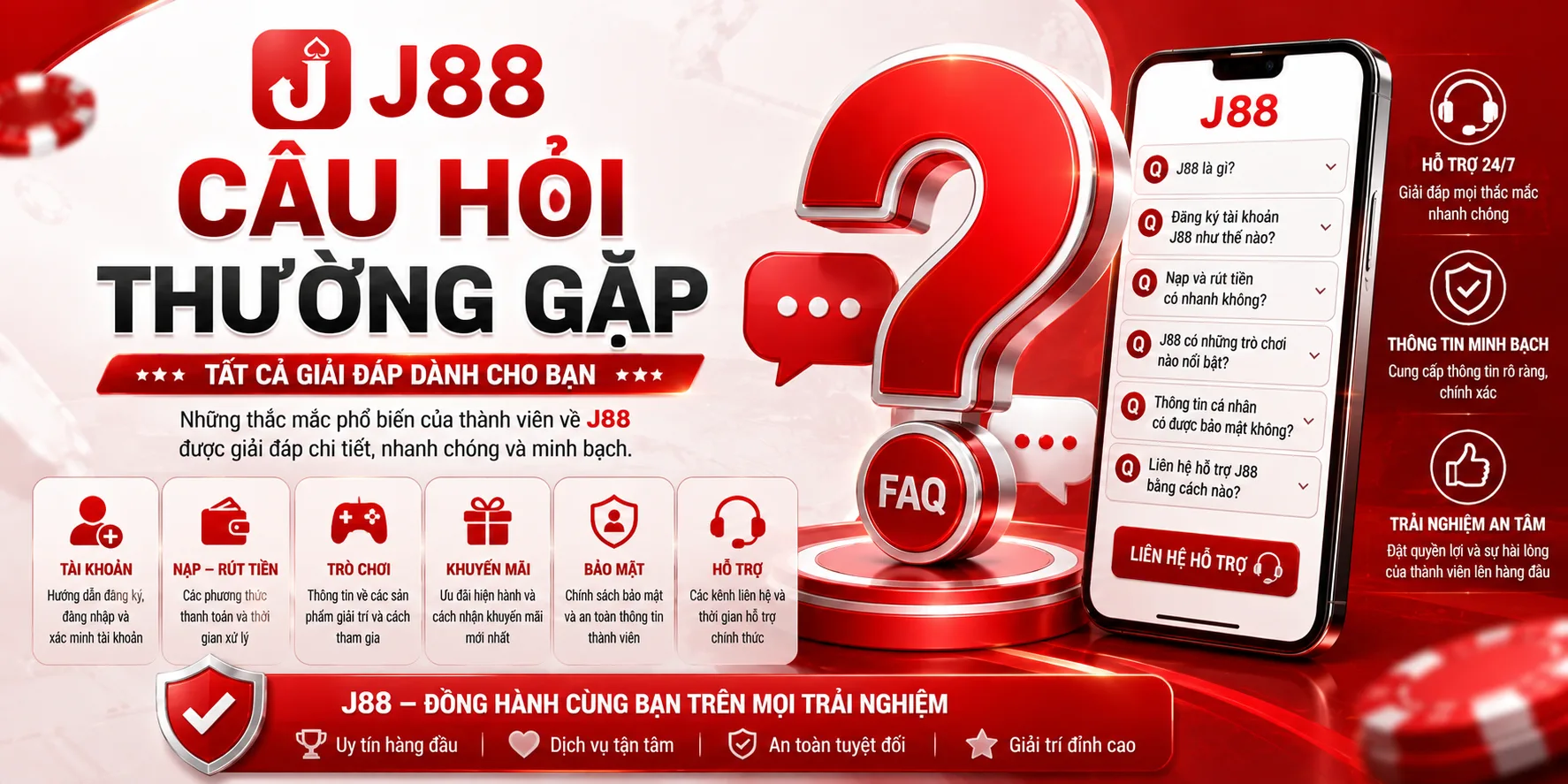 Câu hỏi thường gặp tại J88