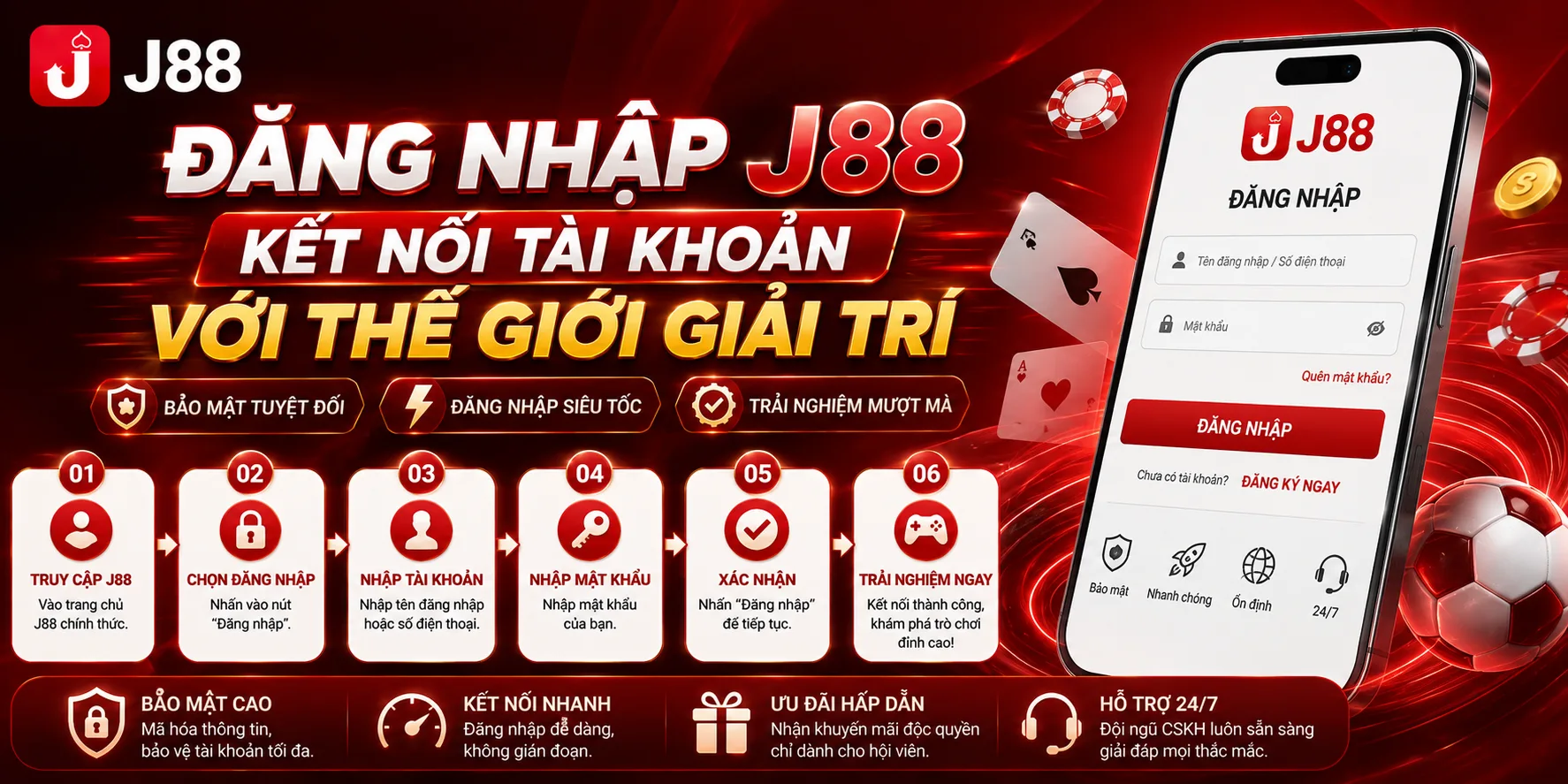 Hướng dẫn thực hiện đăng nhập J88