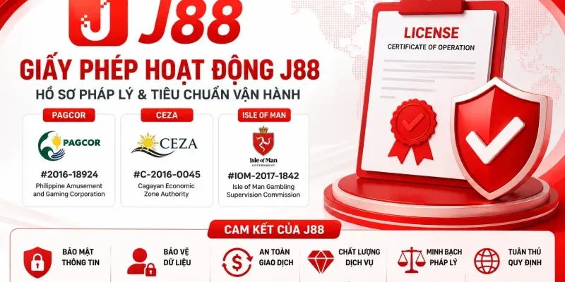 Thông tin về giấy phép hoạt động J88