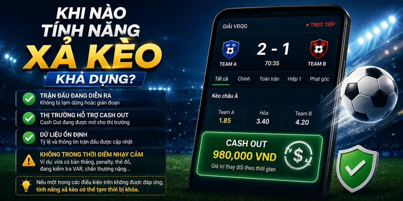 Thời điểm xả kèo bóng đá hợp lý