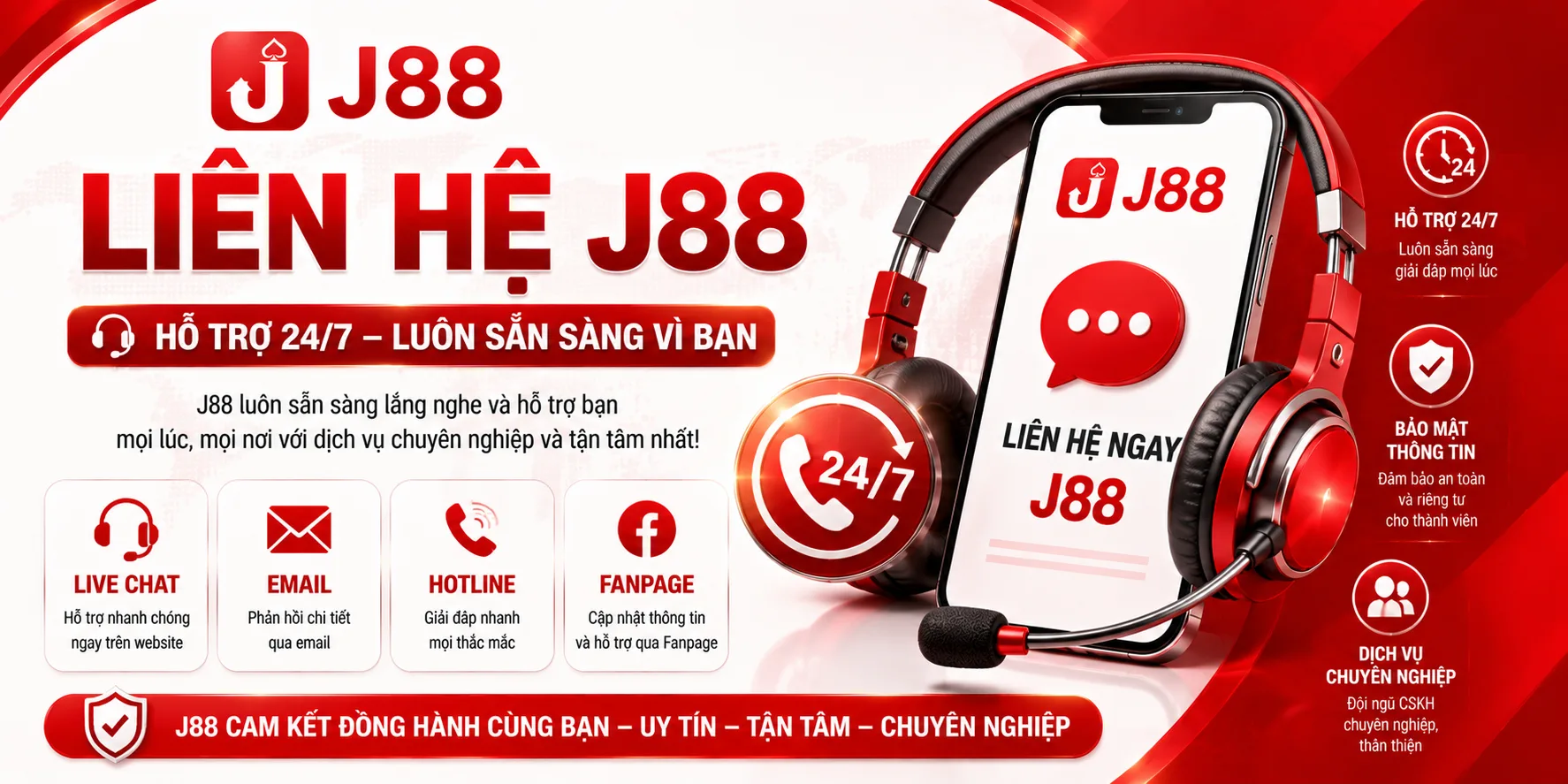 Thông tin kênh liên hệ J88