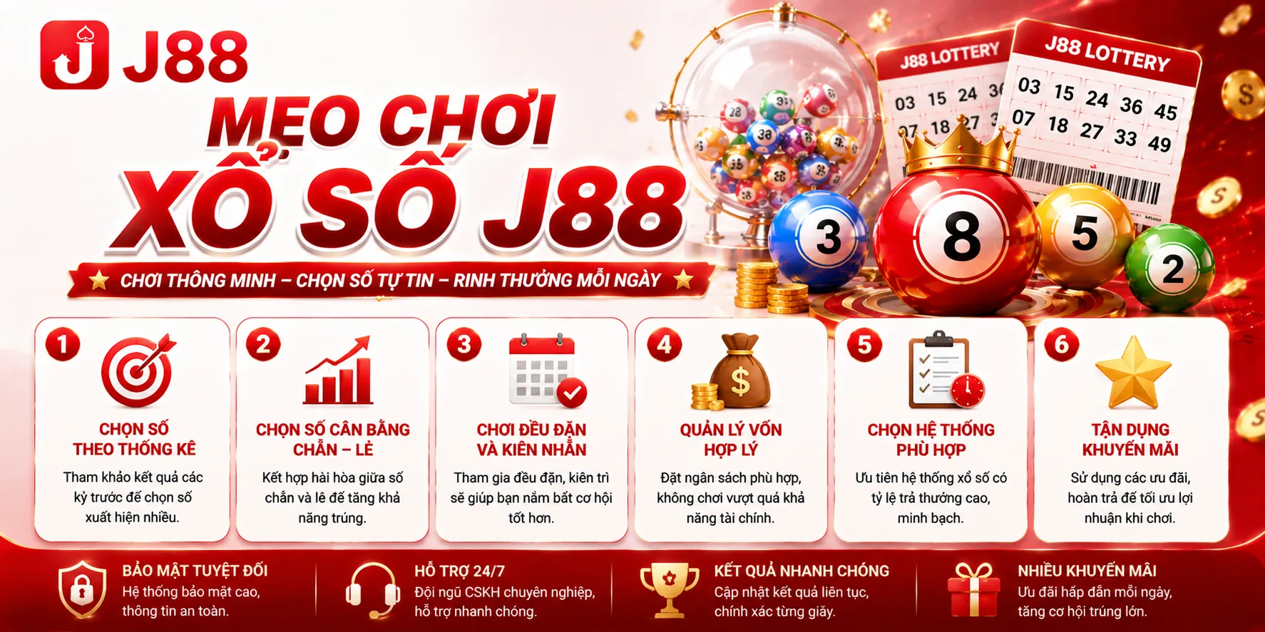 Mẹo chơi xổ số tại nhà cái J88