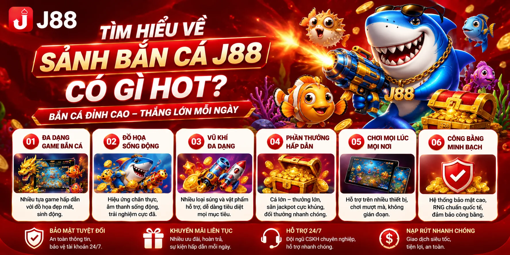 Tìm hiểu về sảnh bắn cá J88
